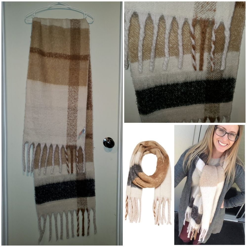 NWOT Chunky Fringe Scarf